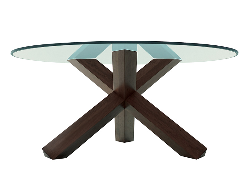 Tavolo e tavolino 452 la rotonda di cassina cattelan for Tavolo cristallo rotondo design