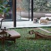 Contemporary lounge chair / in wood / indoor / outdoor