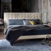 Double bed / regular / contemporary / upholstered
