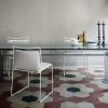 Contemporary table / glass / home / rectangular