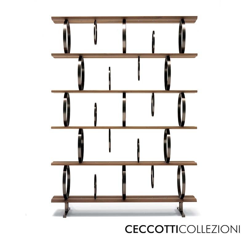 flying-circles-libreria-bookcase-ceccotti-collezioni-noce-wallnut-anelli-rings-original-design-massimo-castagna-cattelan_1