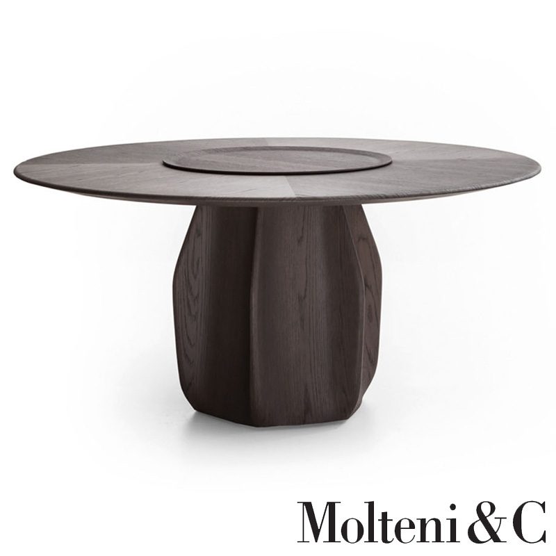 tavolo rotondo asterias round table molteni design patricia urquiola molteni&c legno cemento wood concrete