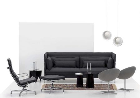 armchair and ottoman Soft Pad Chair EA 222 - EA 223 by Vitra - Image 2